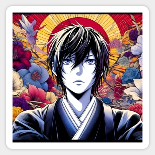 Anime Wonderland: Whimsical Art Prints Featuring Manga-Inspired Designs for Otaku Bliss! Sticker